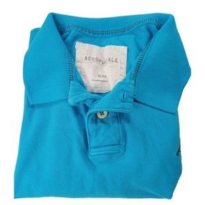 Aéropostale Polo Shirt Lite Blue Men's Size XL